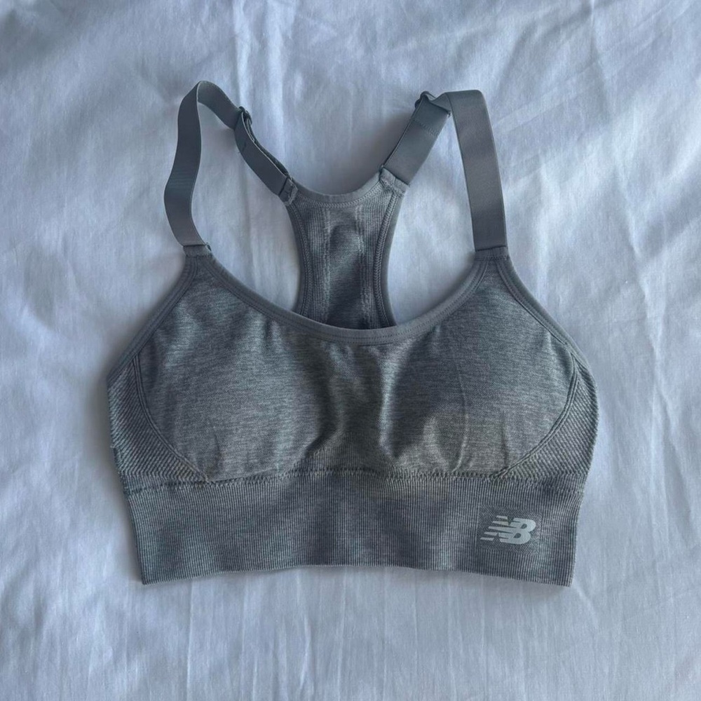 New Balance Women's Light Gray Sports Bra